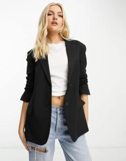 Monki Oversized Dad Blazer In Black For Women -Monki Shop 204275265 1 black 1
