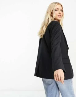 Monki Oversized Dad Blazer In Black For Women -Monki Shop 204275265 4