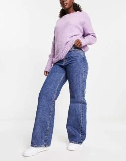 Monki Noaki Low Rise Loose Fit Jeans In La Lune For Women -Monki Shop 204348867 1 lalune 1