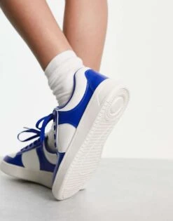 Monki Basketball Trainer In Bright Blue For Women -Monki Shop 204349012 3