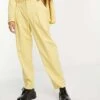 Monki Co-ord Tapered Trousers In Yellow Pinstripe For Women -Monki Shop 204349016 1 yellow