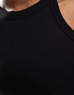 Monki Ribbed Racer Vest In Black For Women -Monki Shop 204518247 4