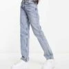 Monki Moop Low Rise Straight Leg Jeans In Light Blue For Women -Monki Shop 204520588 1 lightblue