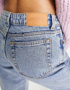 Monki Moop Low Rise Straight Leg Jeans In Light Blue For Women -Monki Shop 204520588 3