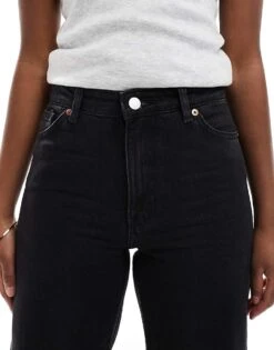 Monki Yoko High Waist Wide Leg Jeans In Black For Women -Monki Shop 205216681 5
