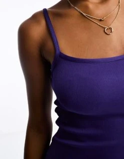 Monki Maxi Slip Dress In Bright Blue For Women -Monki Shop 205257959 3