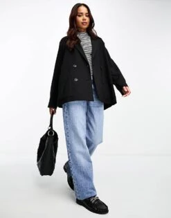 Monki Blazer In Black For Women -Monki Shop 205258044 3