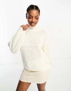 Monki High Neck Jumper In Off White For Women -Monki Shop 205258268 1 offwhite 1