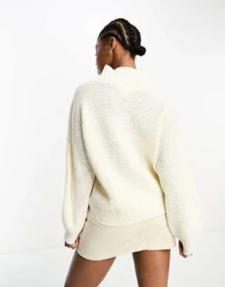 Monki High Neck Jumper In Off White For Women -Monki Shop 205258268 3