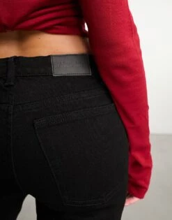 Monki Wakumi Low Waisted Boot Cut Jeans In Black Dark Washed Black For Women 10 Monki Wakumi Low Waisted Boot Cut Jeans In Black Dark Washed Black For Women -Monki Shop 205340914 3