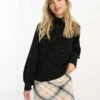 Monki Libby High Neck Jumper In Black For Women -Monki Shop 205341042 1 black