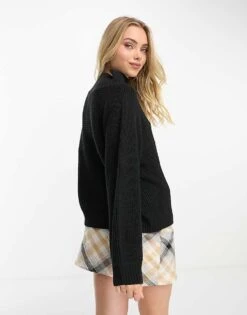 Monki Libby High Neck Jumper In Black For Women -Monki Shop 205341042 3