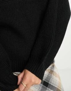 Monki Libby High Neck Jumper In Black For Women -Monki Shop 205341042 4