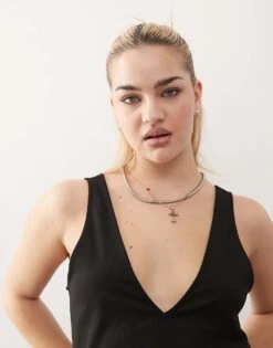 Monki Pinafore Mini Dress In Black For Women -Monki Shop 205371386 3