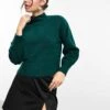 Monki Knitted Turtleneck Sweater In Dark Green For Women -Monki Shop 205429331 1 darkgreen