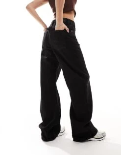 Monki Naoki Loose Fit Low Rise Jeans In Black For Women -Monki Shop 205498971 5