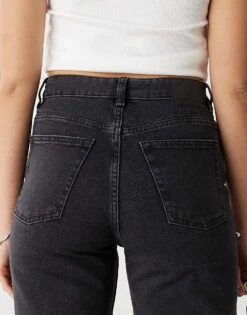 Monki Zami High Waist Straight Leg Jeans In Black For Women 11 Monki Zami High Waist Straight Leg Jeans In Black For Women -Monki Shop 205499001 4