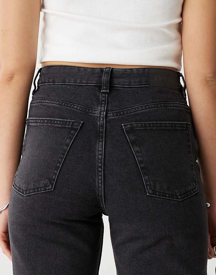 Monki Zami High Waist Straight Leg Jeans In Black For Women 6 Monki Zami High Waist Straight Leg Jeans In Black For Women - Image 4