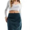 Monki Mini Skirt In Dark Green For Women