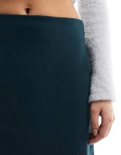 Monki Mini Skirt In Dark Green For Women -Monki Shop 205681649 5