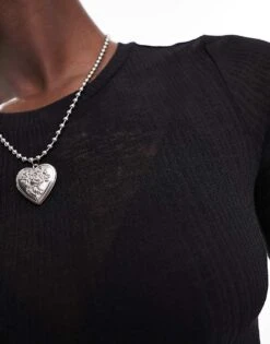 Monki Short Sleeve Semi Sheer T-shirt In Black For Women -Monki Shop 205681722 4