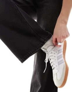 Monki Imoo Low Waisted Wide Fit Jeans In Washed Black For Women -Monki Shop 205729010 3