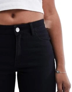 Monki Flared Leg Trousers In Black For Women -Monki Shop 205896027 4