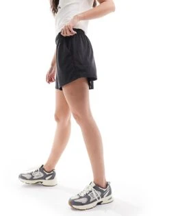 Monki Super Soft Pull On Shorts In Black For Women -Monki Shop 205979664 4