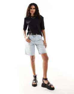 Monki Short Sleeve T-shirt In Black For Women -Monki Shop 205990626 4