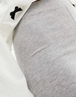 Monki Monk Stretch Cropped Capri Pants In Grey Melange For Women -Monki Shop 206048746 5