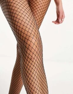 Monki Fishnet Tights In Black For Women -Monki Shop 206134788 3