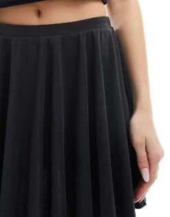 Monki Super Soft Cupro Mini A-line Skirt In Black For Women -Monki Shop 206135166 4