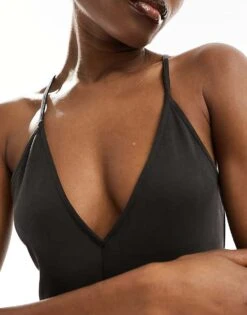 Monki Jersey Jumpsuit In With Cross Back Straps In Black For Women -Monki Shop 206135241 3