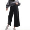 Monki Cilla Cropped Wide Leg Trousers In Black For Women -Monki Shop 206135290 1 black