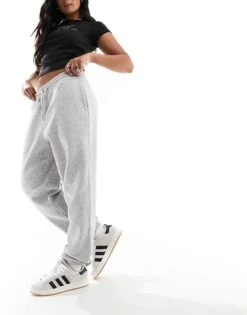 Monki Joggers With Cuffed Hem In Grey Melange For Women -Monki Shop 206135376 1 greymelange 1