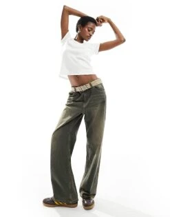 Monki Short Sleeve Scoop Neck Top In White For Women -Monki Shop 206135522 4