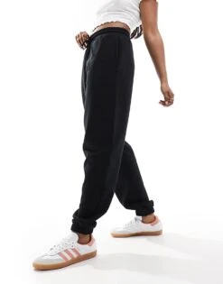 Monki Joggers With Cuffed Hem In Black For Women -Monki Shop 206135657 5