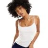 Monki Strappy Vest Top In White For Women -Monki Shop 206135777 1 white