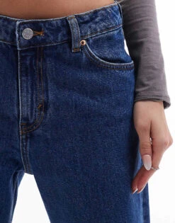 Monki Naoki Low Rise Loose Fit Jeans In Classic Blue Wash For Women -Monki Shop 206163428 5