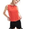 Monki Super Soft Boatneck Tank Top In Red For Women