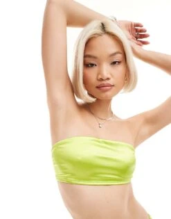 Monki Mix And Match Lime Green Bikini -Monki Shop 206174385 1 limegreen