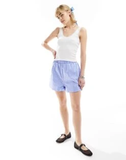 Monki Pointelle Scoop Neck Vest Top With Lace Trim In Off White For Women -Monki Shop 206174697 3