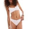Monki Mix And Match Soft Thong In White Hearts For Women -Monki Shop 206174768 1 white