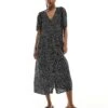 Monki Button Through Midi Dress In Black Ditsy Print Exclusive To ASOS For Women Multi -Monki Shop 206176981 1 multi