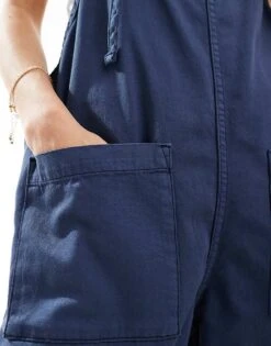 Monki Lightweight Denim Dungarees In Blue For Women -Monki Shop 206177155 3