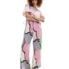 Monki Jumpsuit With Tie Waist Detail In Multi Cloud Print For Women -Monki Shop 206212457 1 multi