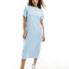 Monki Super Soft Maxi T-shirt Dress In Light Blue For Women -Monki Shop 206212503 1 lightblue