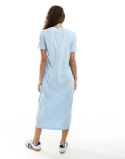 Monki Super Soft Maxi T-shirt Dress In Light Blue For Women 10 Monki Super Soft Maxi T-shirt Dress In Light Blue For Women -Monki Shop 206212503 4