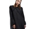Monki Mini Swing Dress With Collar And Tie Cuffs In Black For Women 2 Monki Mini Swing Dress With Collar And Tie Cuffs In Black For Women -Monki Shop 206407272 1 black