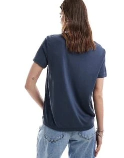 Monki Super Soft T-shirt In Dark Blue For Women -Monki Shop 206407442 3